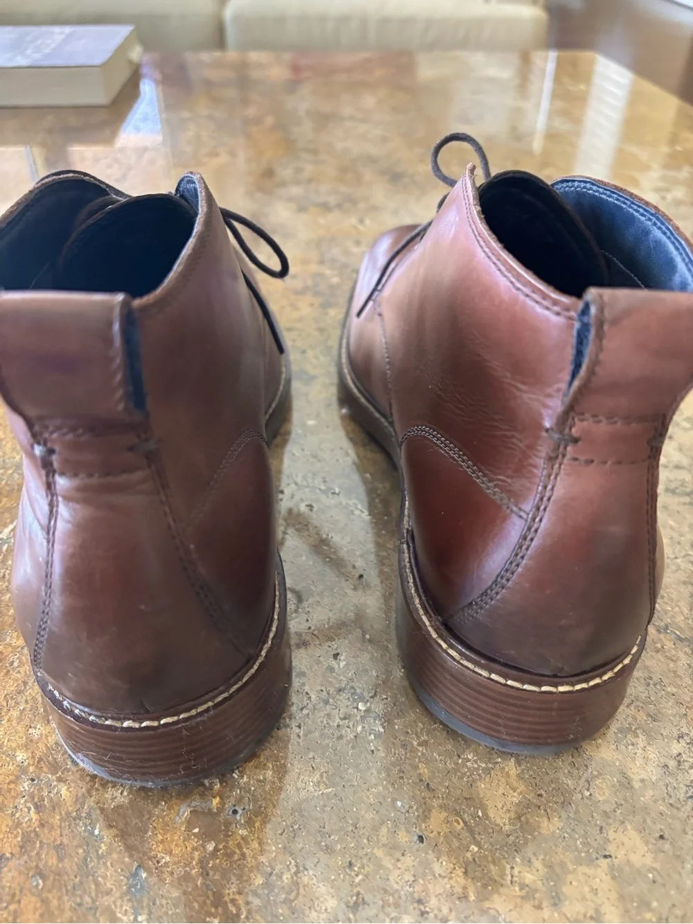 Cole Haan Men’s Chestnut Brown Leather Chukka Boots